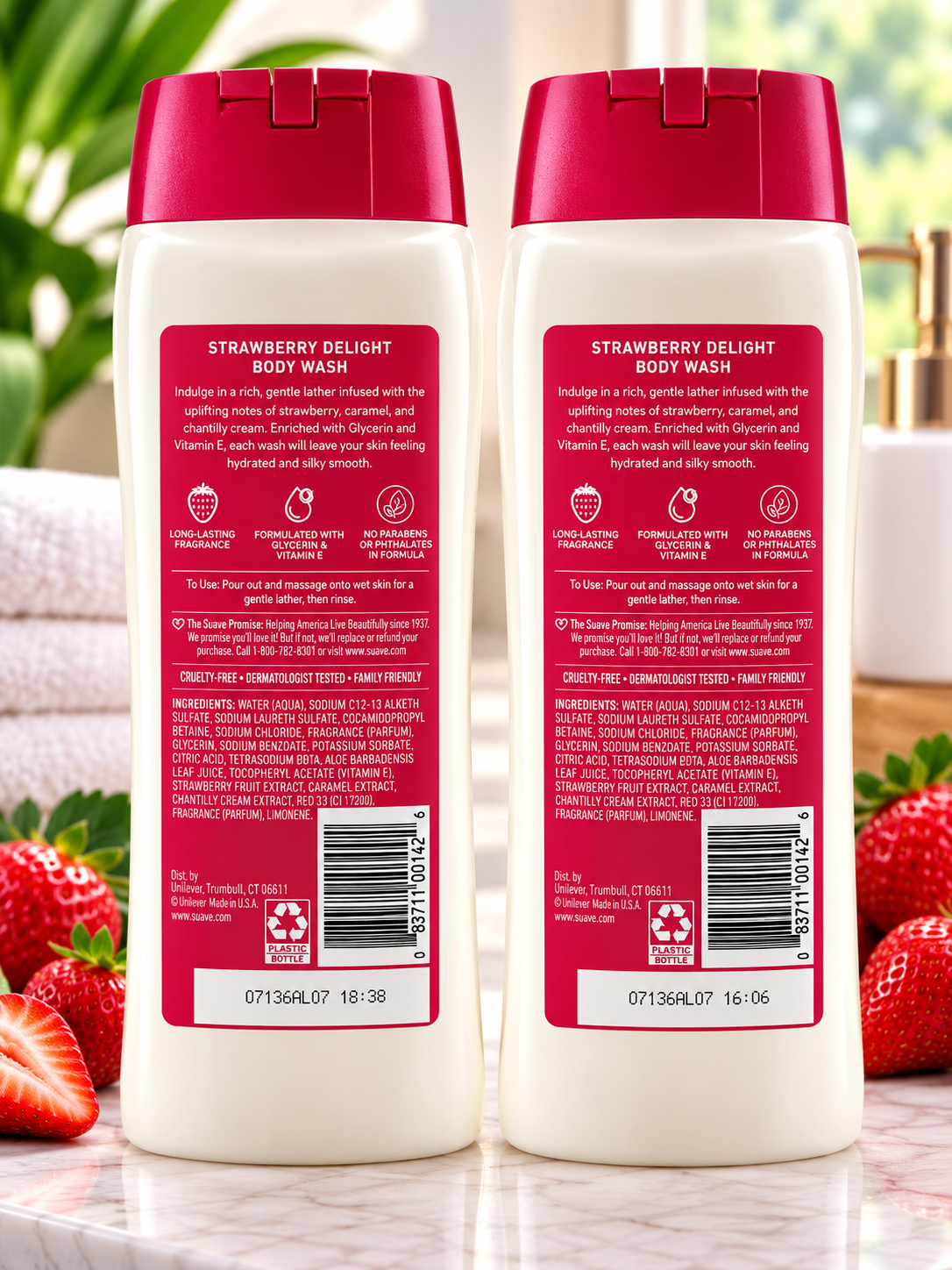Suave Strawberry Delight Uplifting Body Wash - 18 fl oz (532 mL) - photo 2