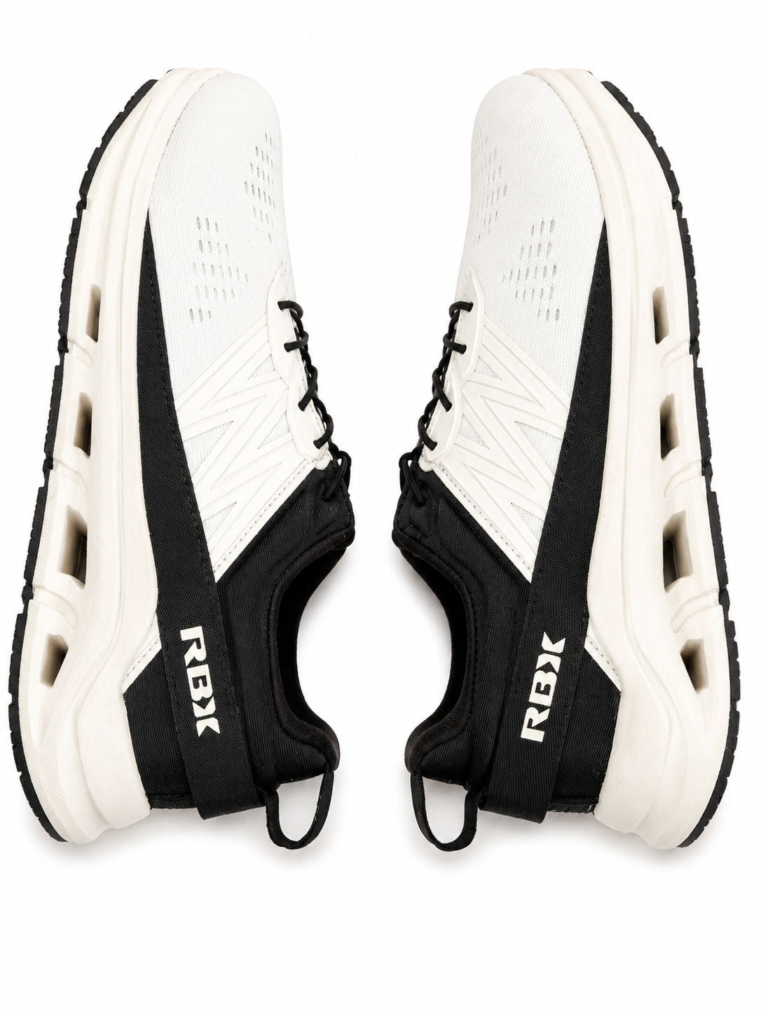 Men’s Lightweight Running Sneakers – White & Black