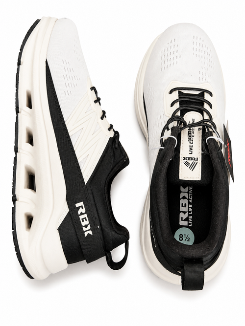 Men’s Lightweight Running Sneakers – White & Black