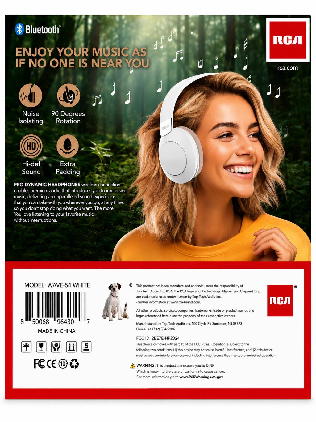 RCA Pro Dynamic Wireless Headphones with Bass Boost